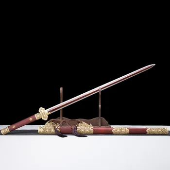 111cm metāla nekustamā zobenu no Damaskas tērauda asu Dievs Imperators zobens katana kalti red tērauda ieročiem, viduslaiku senās impērijas zobeni