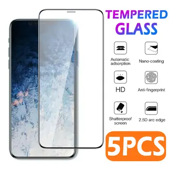 5GAB Ekrāna aizsargstikls iPhone 15 14 13 12 11 Pro Max Mini Rūdīts Stikls iPhone 6s 6 7 8 Plus XR-X XS Max Filmu