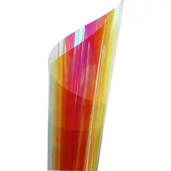 Sunice gaismu atstarojoša Logu Plēves, Caurspīdīgs Varavīksnes Krāsu Stikla Vinila Hologrāfiskā Spīdīgs, Krāsains Window Tint Mājas 45cm plata