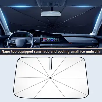 Modernizētas Automašīnas Vējstikla Saules Ēnā Jumta Ar 360°Rotācija Rīkoties ar Bendable Auto Saulessargs Priekšējā stikla Vāks Auto Sunsha I9F8